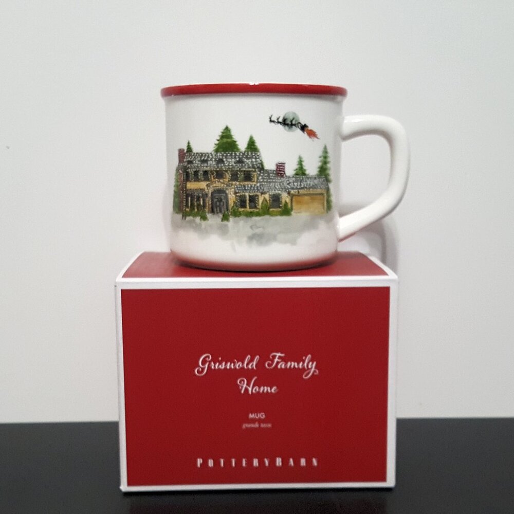 NEW RARE Pottery Barn National Lampoon’s Christmas Vacation House Decal Mug